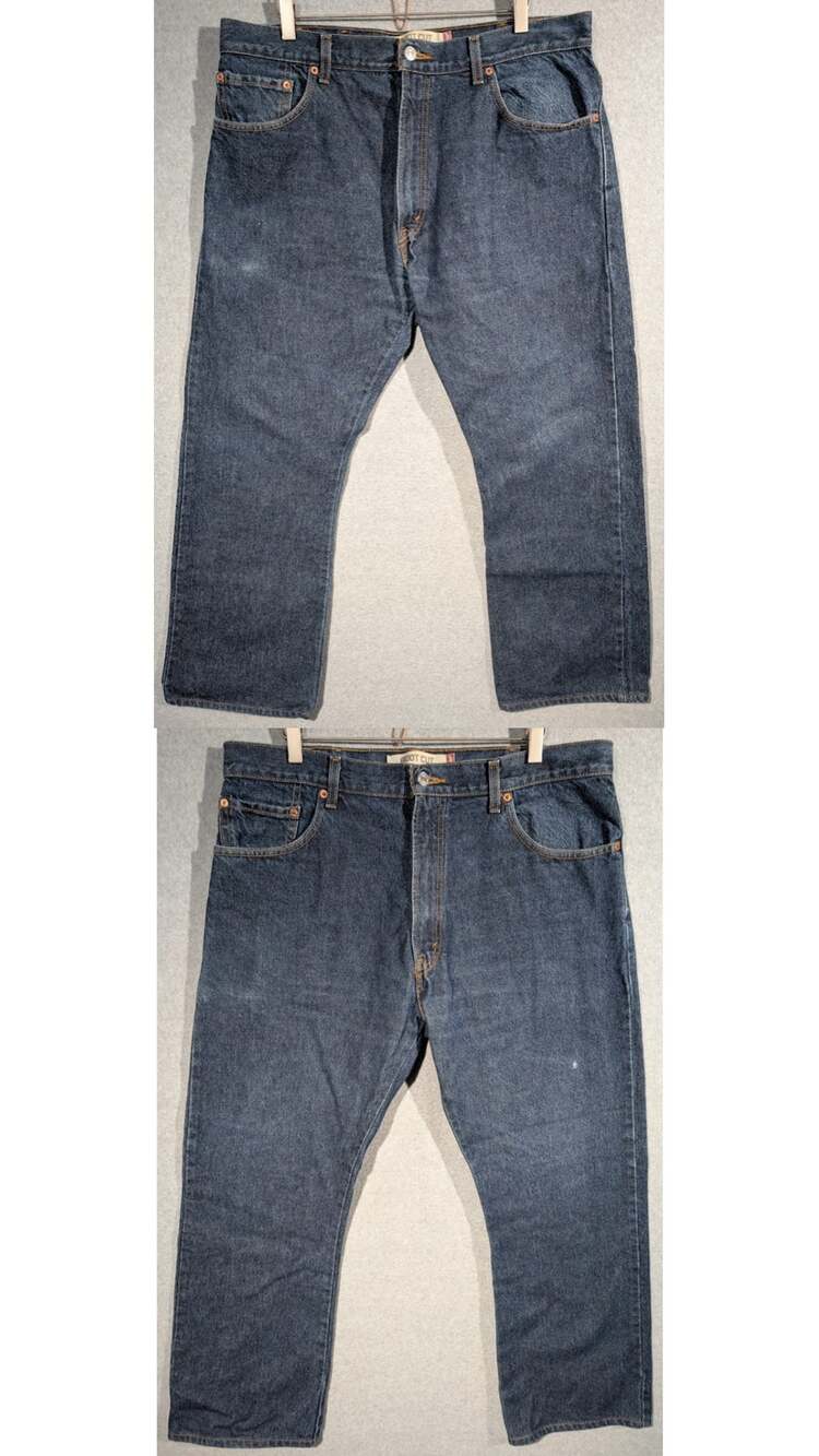 2 Jeans - Levi's 517 Bootcut Men's 38x30 Medium Wash Dark Denim 100% Cotton
